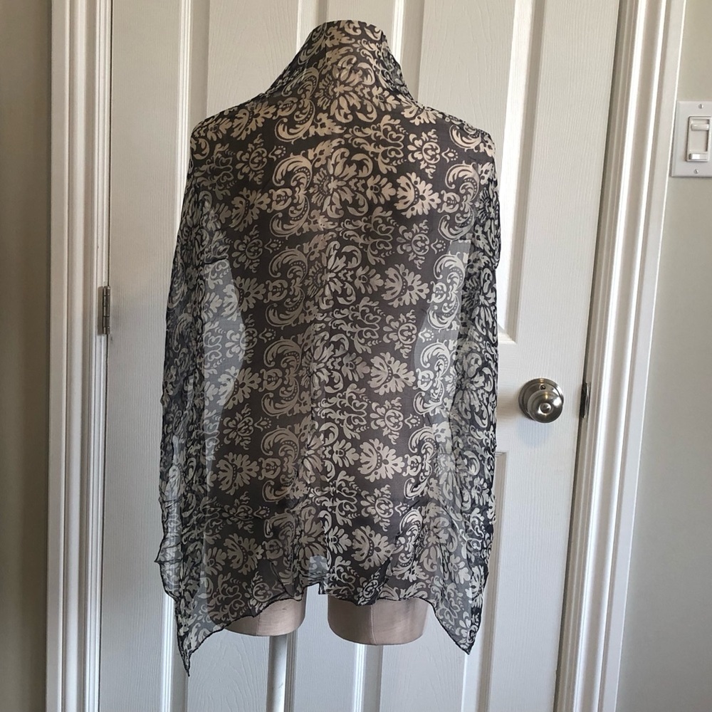 3/$20 Sheer navy blue scarf